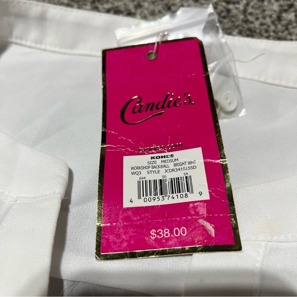 Candie’s Blouse Top Womens Medium Sheer Polyester Long Sleeve V Neck  Pullover - Picture 6 of 10